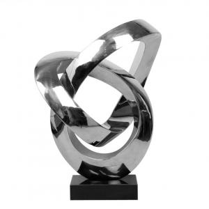 Metal Artistic Abstract Sculpture Stainless Steel Statue Height 2500mm