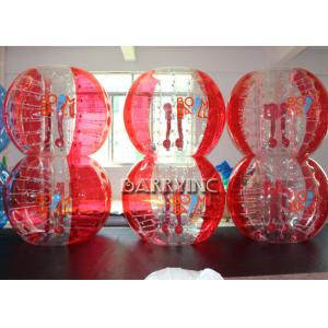 China Outdoor Inflatable Kids Toys 1.8M TPU Material Half Blue Bubble Ball / Red Bubble Balls supplier