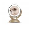 360° Rotation Countertop Makeup Mirror Dual Sided With 3 Free Batteries LED