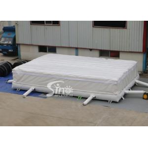 8x6m white indoor foam pit airbag with sealed top cover for big jump airbag stunt training or entertainment