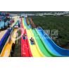 China Large Fiberglass Water Slides with Stainless Steel Equipment for Amusement Park wholesale