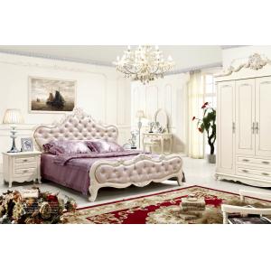China luxury French style solid wood bedroom furniture supplier