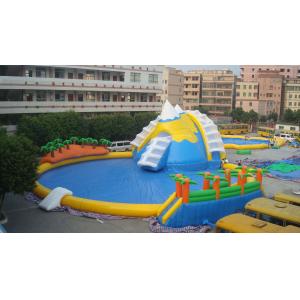 China UV Resistance PVC Tarpaulin Inflatable Water Park With Pool Well Tailed supplier