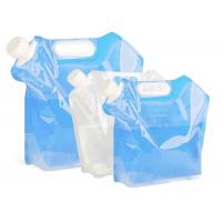 China 5 / 10 Litres Collapsible Plastic Water Container , Folding Water Bag For Mountaineer on sale