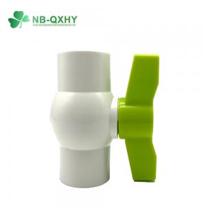 UV Protected Manual Driving Mode Plastic UPVC/PVC Green Handle Ball Valve for Water Supply