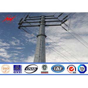 China Round Tapered Electrical Transmission Line Poles For Overhead Line Project supplier