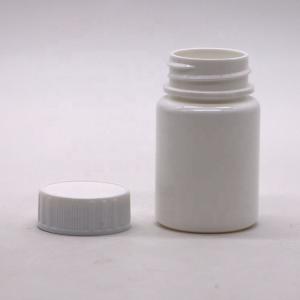 China 40ml Round Shape HDPE Plastic Bottle with Screw Cap and Custom Label Printing Service supplier