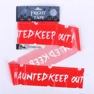 China LDPE Halloween Keep Out Tape Banner , 0.04mm Plastic Halloween Fright Tape supplier