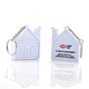 1m 2m Steel Tape Measure House Shaped Compact Size With Keychain