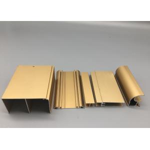 Sandy Blasted Anodized Aluminum Profiles Gold Anodizing Extruded Profiles Aluminium
