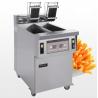 China 13*2L Electric 2-Tank Fryer / Commercial Kitchen Equipments With Oil Filter System wholesale