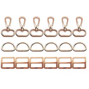 Replacement D Ring Purse Hardware Swivel Snap Hooks Rotatable Push Gate Clip Lobster Claw Clasp