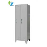 China 450Dmm Vertical Two Door Steel Office Lockers Staff Gym Locker With Metal Feet on sale