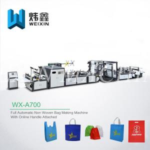 China Máquina não tecida automática do saco do saco de pano com o anexo em linha do punho supplier
