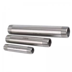 China DN6*50-300mm Stainless Steel 201 304 Threaded Long Barrel Nipple for BSP Pipe Fittings supplier
