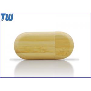 China Dog Tag Type USB Pen Drive Bamboo Material Large Printing Area supplier