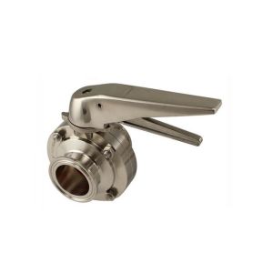 China Tipo manual sanitário portuário completo operação fácil e fechamento seguro das válvulas de borboleta supplier