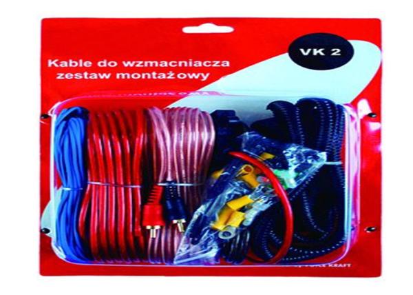 10GA Car Audio Amplifier Wire Power Cable Kit with 30A ATC gold fuse holder with Colour Box Blister Package