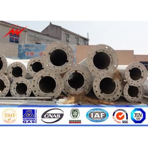 China 11.9M High Tension Hot Dip Galvanized Steel Pole , Anticorrosive Power Line Pole supplier