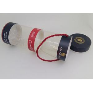 99mm Diameter Clear PVC / Paper Cans Packaging With Rope Handle Spirits