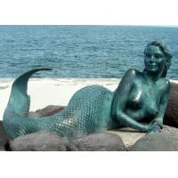 China Decoration Mermaid Outdoor Bronze Garden Sculpture 200cm Length OEM Available on sale