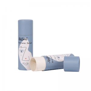 China Biodegradable Kraft Push Up Paper Tube Cylinder Cardboard Lip Balm Gloss Container supplier