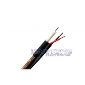 China 18 AWG BC 95% BC Braid RG6/U CCTV Coaxial Cable , CMR Siamese for Ethernet supplier