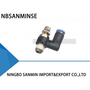 China SS Male Thread Pneumatic Air Speed Throttle Flow Control Valve Fittings Swivel Connector Sanmin supplier