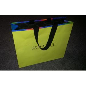 Hand made luxury customized shopping paper bag with cotton rope handle