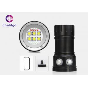 China Underwater Ultra Bright LED Flashlight Diving Lamp 18000LM Button Switch supplier