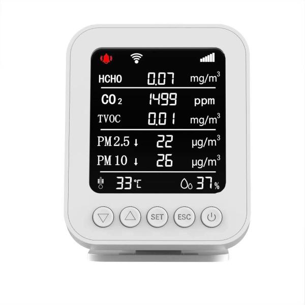OEM 85dB Real Time IAQ Smart Air Quality Monitor Detector With Data Logger