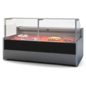 China Chicken Food Deli Showcase Display Warmer Right Angle Tempered Glass Layer supplier