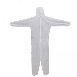 10pcs/Bag White Disposable Protective Coverall Of PP/SMS/Microporous Fabric