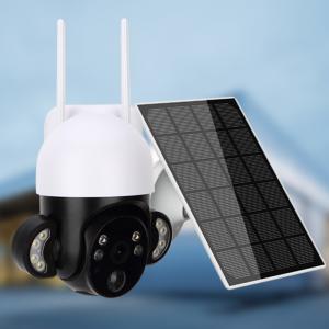 4G Intelligent Solar PTZ Camera Built In Siren 3MP PIR Wireless Solar Camera
