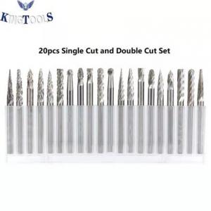 China 20PC Double Cut Carbide Burr Set 0.118 (3mm) Shank, Rotary Tool Bits Cutting Burrs supplier