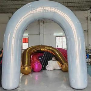 Airtight Inflatable Entrance Archway Inflatable Reflective Mirror Arch Gate For Event Decoration
