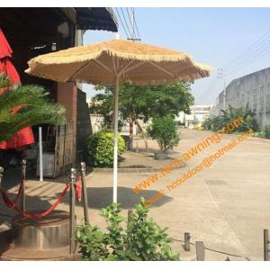 China Outdoor Sunshade Aluminum Pole Grass Parasol  Hawaii Umbrella Waterproof Straw Beach Umbrella supplier
