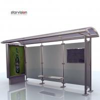 China Municipal Arcade Roofing Passenger Waiting Shelters With Advertising Lightbox on sale