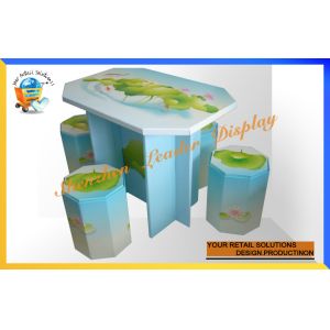 China Table&Chairs Cardboard Display Stands with Recycled Material wholesale