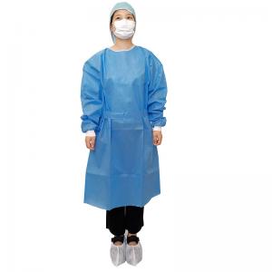 China ISO9001 Water Resistant PP Disposable Isolation Gowns Non Woven supplier