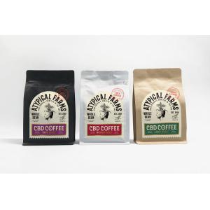 China Flat Bottom Kraft Paper Coffee Bags With Valve And Zipper supplier