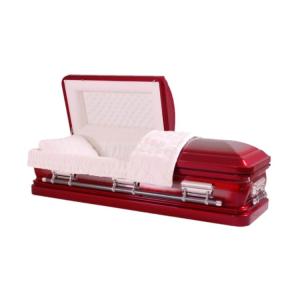 China Urn Shaped Metal Casket MC09 18 Gauge Steel Material With Natural Brushed Roseo Finish supplier