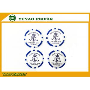 China Professional High Roller Monogrammed Poker Chips Blue For Casino supplier