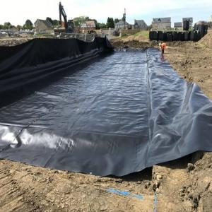 China Black Geomembranes GM13 ASTM 0.5mm 0.75mm 1mm HDPE Pond Liner for Fish Pond Farm Tank supplier