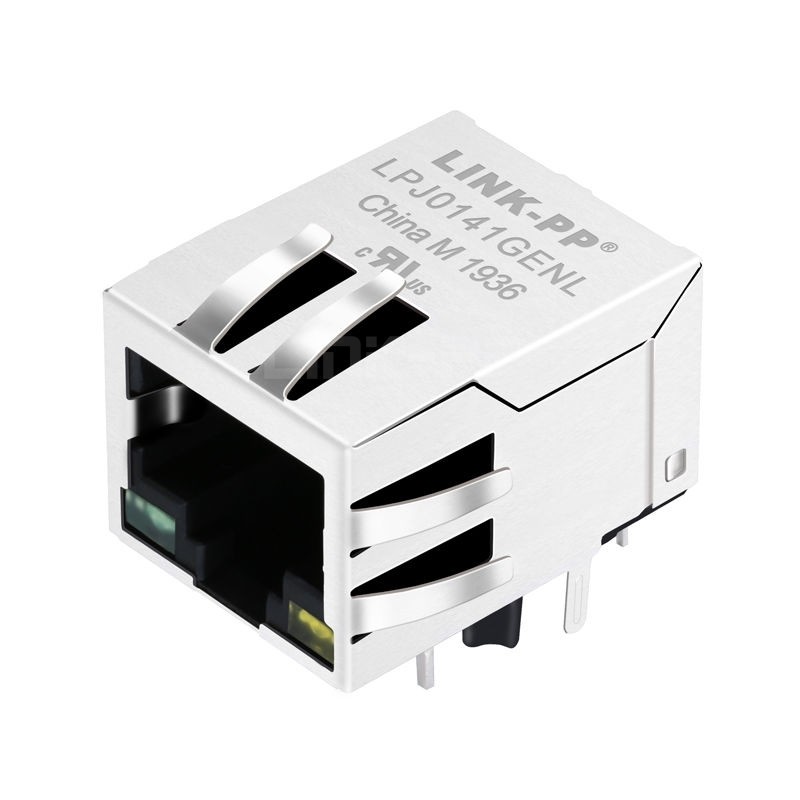 China LPJ0141GENL 10/100 Base-T 8P8C G/Y LED TVS Isolation supérieure à un seul port RJ 45 Connecteur réseau supplier