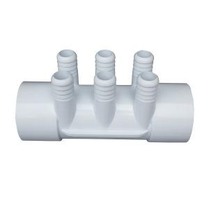China 2 Inch 6 Ports Plastic Water Manifold 3/4 Barb Water Distributor For Hot Tub Jets supplier