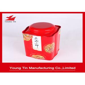 Tinplate Traditional Metal Tea Tin Box Container With Inner Lid And Outer Lid