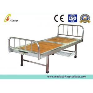 Wooden Surface Steel Frame Medical Crank Hospital Bed With Plastic Bowls (ALS-M116)