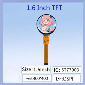 China  1.6-inch TFT-IPS Round Screen 400*400 Resolution ST77903 Driver, 16PIN Circular Plug-in，Compatible with Smart Wearables / Industrial Control Equipment supplier