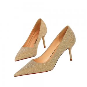 089990-2 Korean Professional OL Women'S Shoes, High-Heeled Shoes, Stiletto Heels, Shallow Mouth, Sexy Thin Belt Buckle W